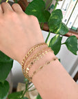 14k Gold Filled Chain Bracelets, Gold Chunky Bracelet