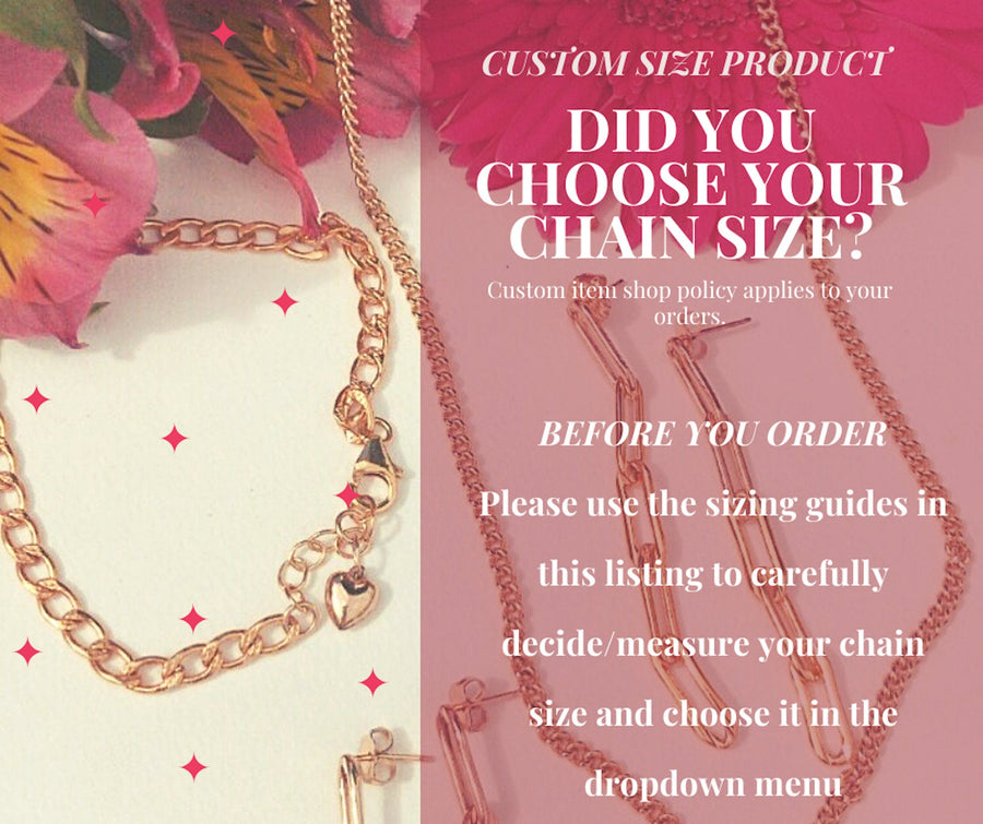 Thin Rectangle Link Chain Choker, Gold Filled Paper Clip Chain Necklace