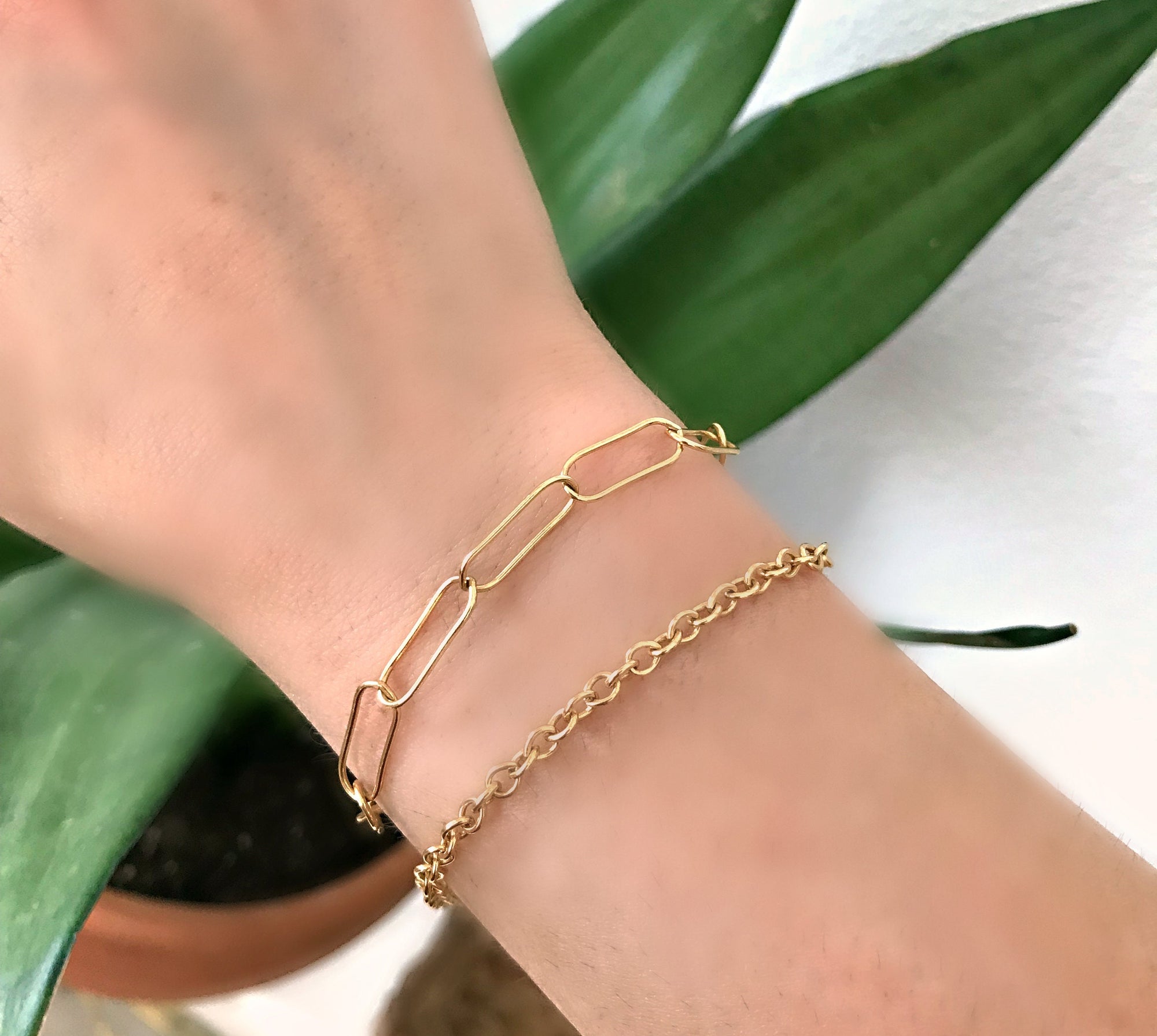 Big Bold Gold Chain Bracelets