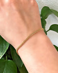Gold Curb Chain Bracelet
