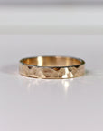 Hammered Gold Filled Ring, 3mm or 4mm Wide Band