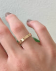 Hammered Gold Filled Ring, 3mm or 4mm Wide Band