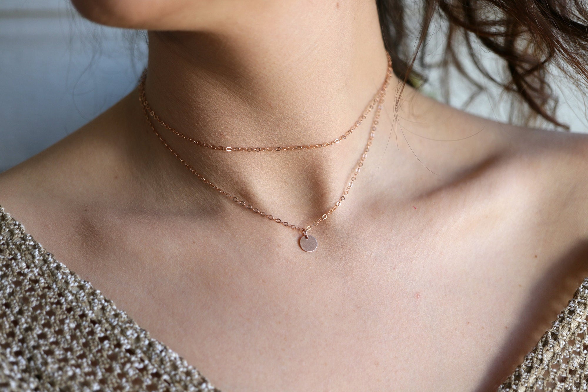 Personalized Dainty Gold Chain Choker