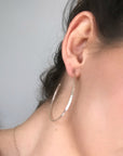 Sterling Silver Large Hoop Earrings 2 Inch