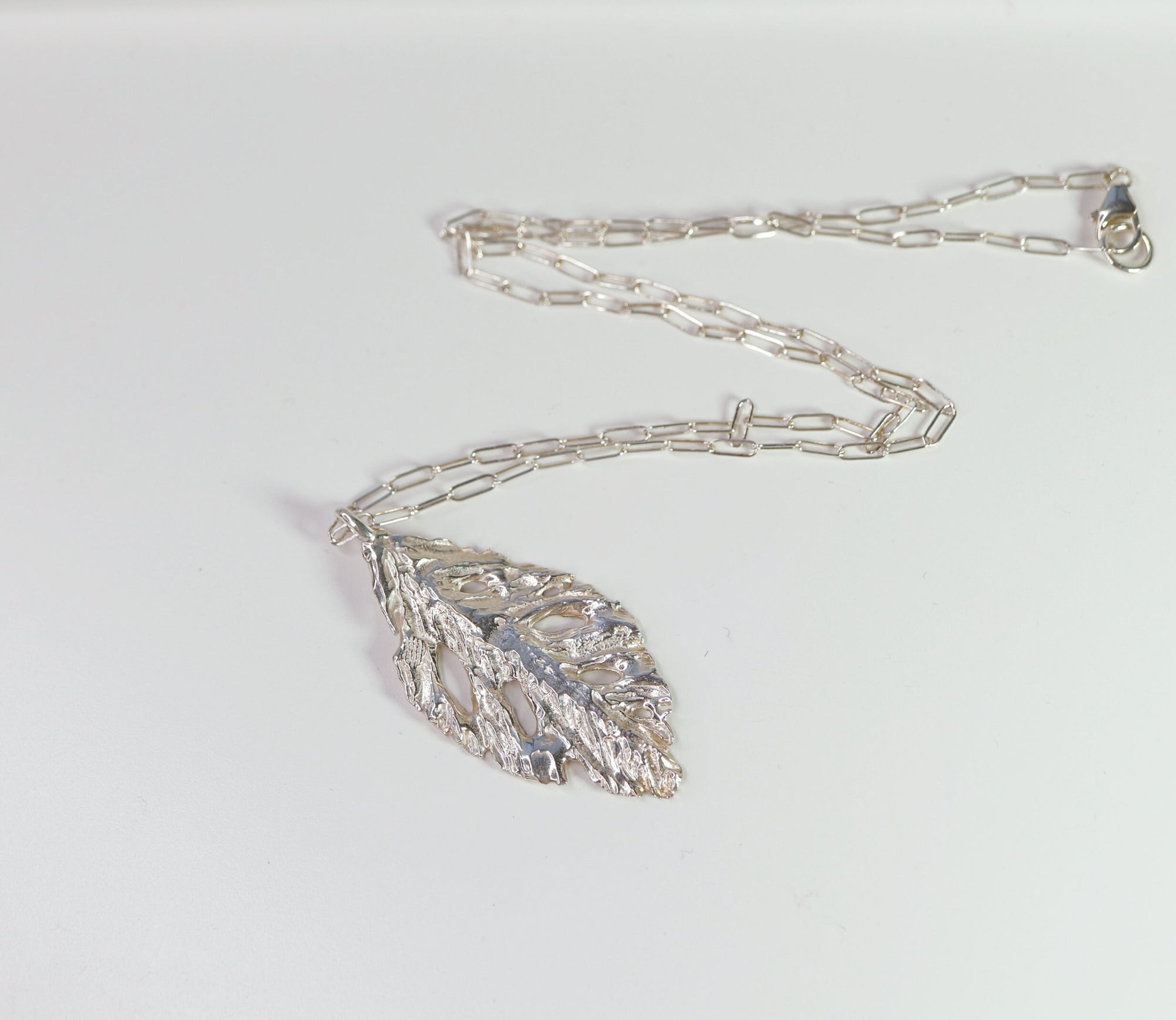 Sterling Silver Leaf Necklace