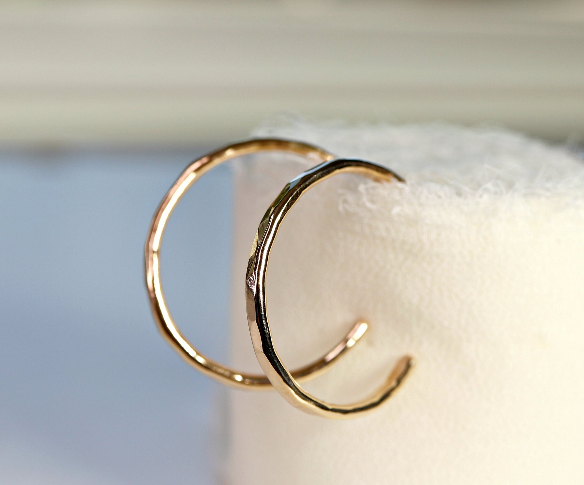 Thick Gold Hoop Earrings