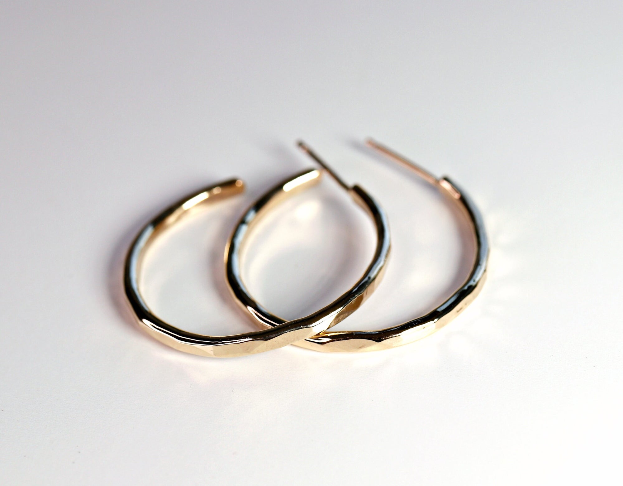 Thick Gold Hoop Earrings