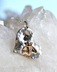 Honey Bee Necklace Mixed Metal Jewelry