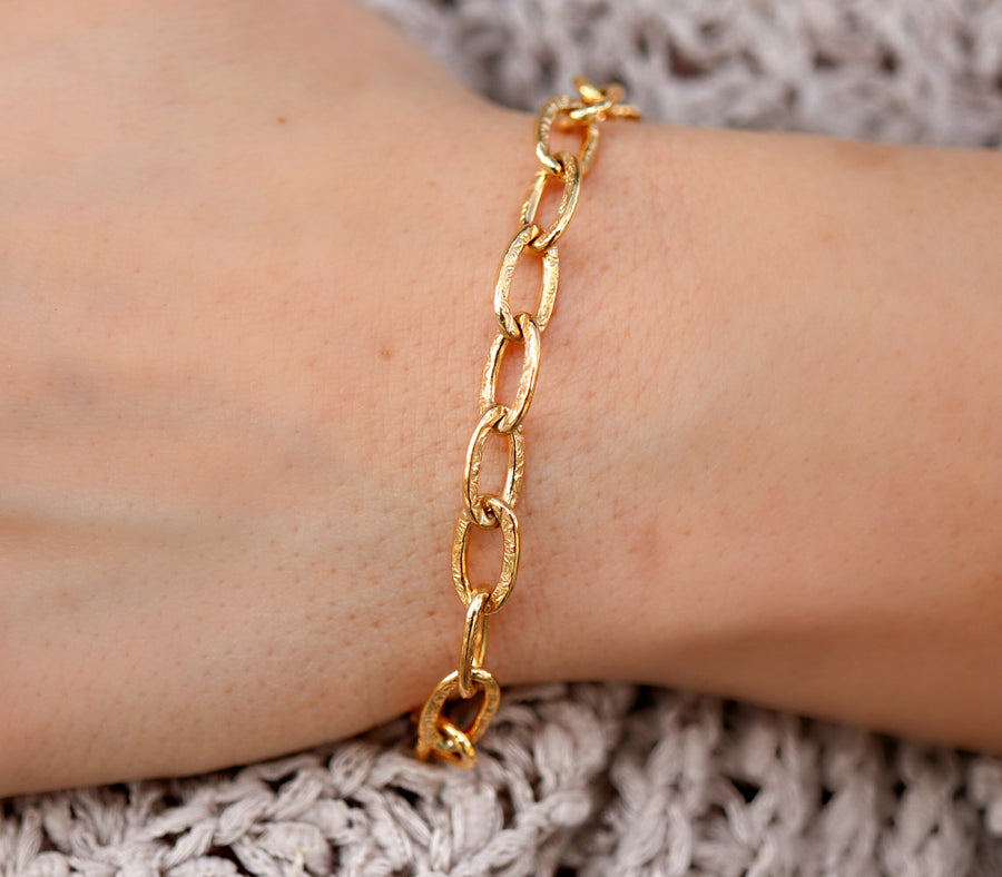 Gold Filled Chain Bracelet, Chunky Chain Bracelet