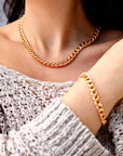 Gold Chunky Chain Necklace, 7.5mm Very Thick Gold Filled