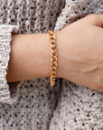 7.5mm Thick Gold Filled Curb Chain Bracelet