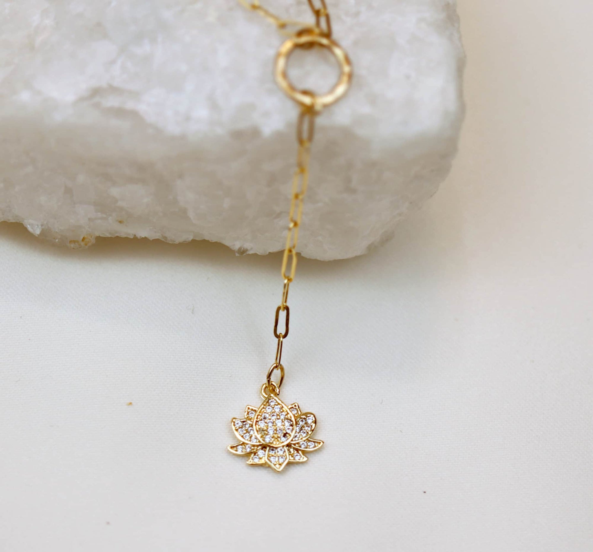 Gold Filled Lotus Necklace