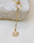 Gold Filled Lotus Necklace