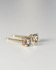 Grey Diamond Earrings 14k Gold