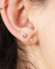 Grey Diamond Earrings 14k Gold