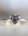 Heart Alexandrite Engagement Ring 14k Gold