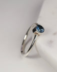 London Blue Topaz Ring, December Birthstone Jewelry
