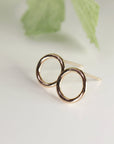 Tiny Gold Open Circle Stud Earrings