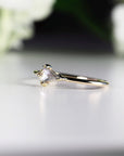 Salt and Pepper Kite Diamond Ring