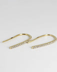 Diamond Arc Earrings in 14k Gold