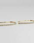 Diamond Arc Earrings in 14k Gold