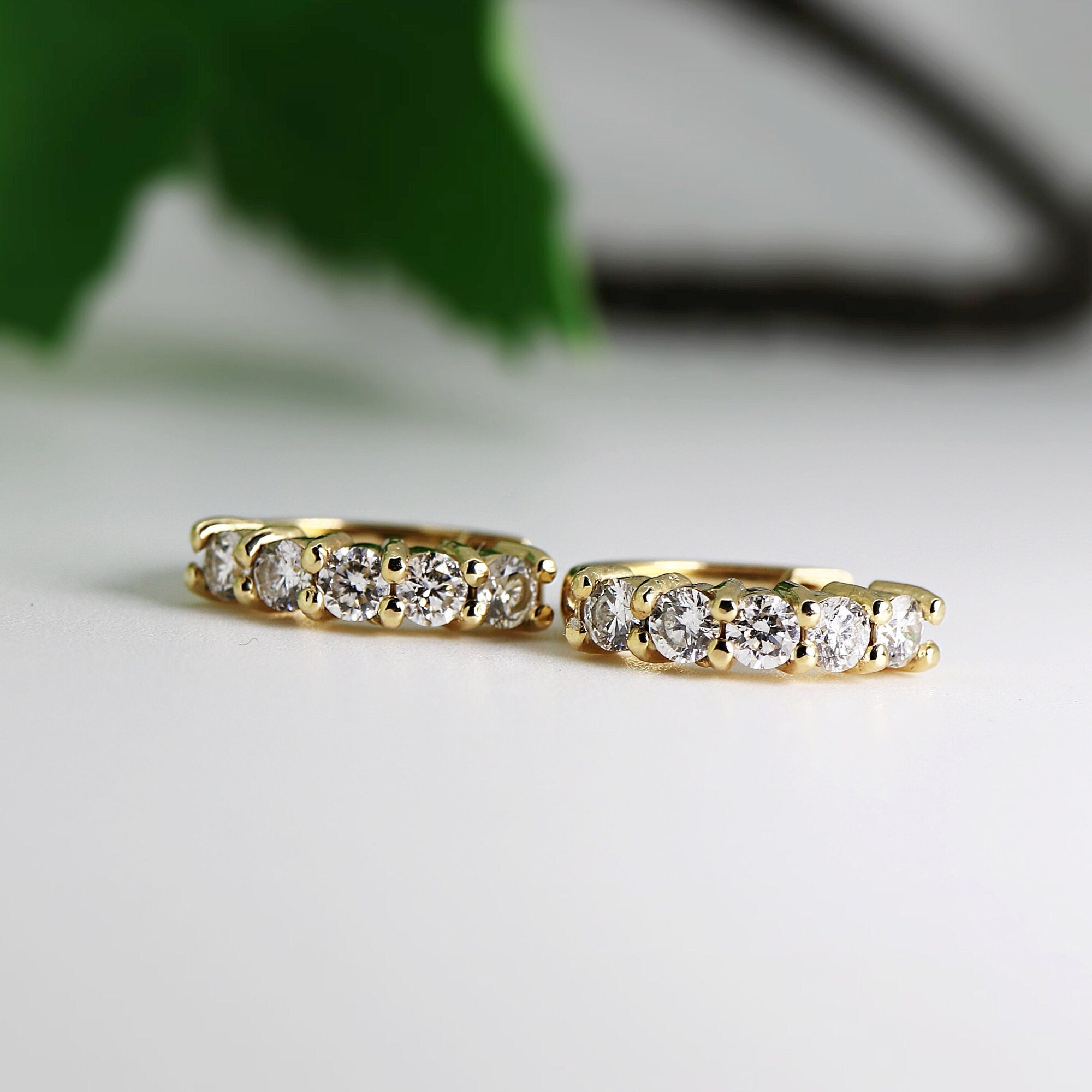 Diamond Hoop Earrings