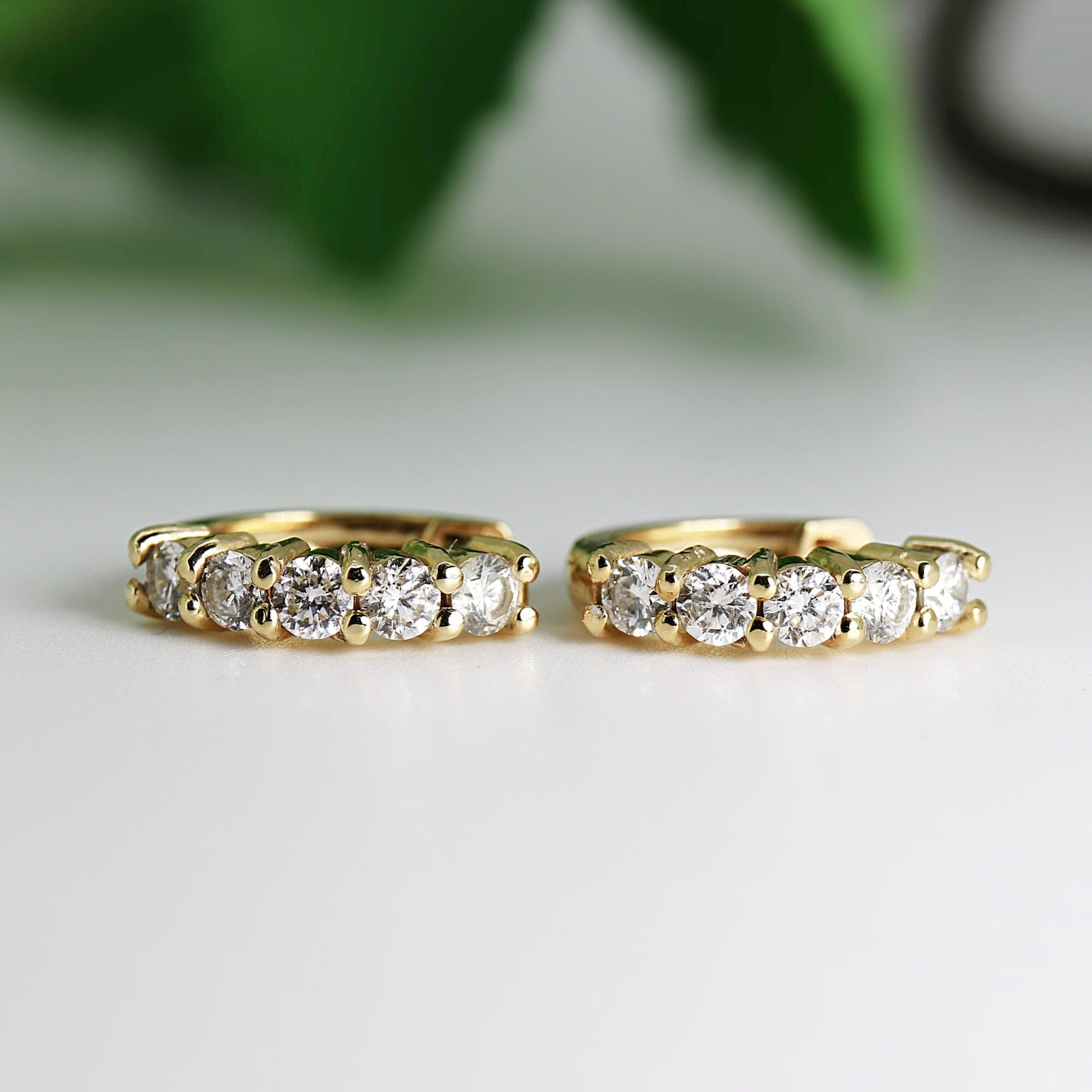 Diamond Hoop Earrings