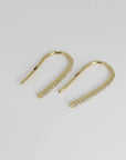 Diamond Arc Earrings in 14k Gold