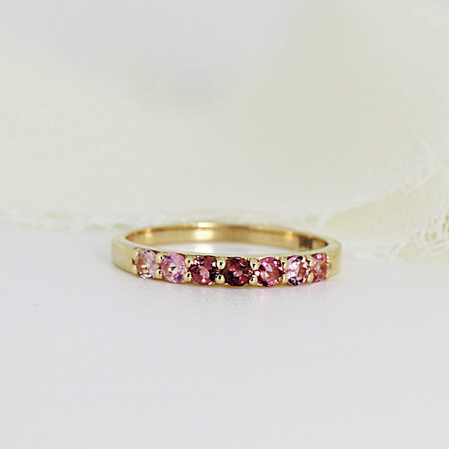 Ombre Ring Band in 14k Solid Gold