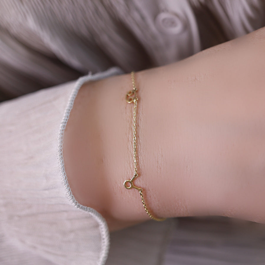 14k Solid Gold Zodiac Bracelet