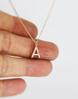Gold Initial Necklace 14k Gold
