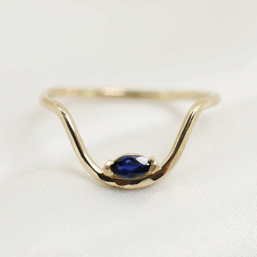 Marquise Sapphire Engagement Ring