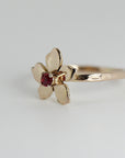 Rose Gold Pearl Ring, Cherry Blossom Sakura Ring