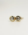 Tiny Diamond Studs, 0.09ct 14k Solid Gold Diamond Stud Earrings