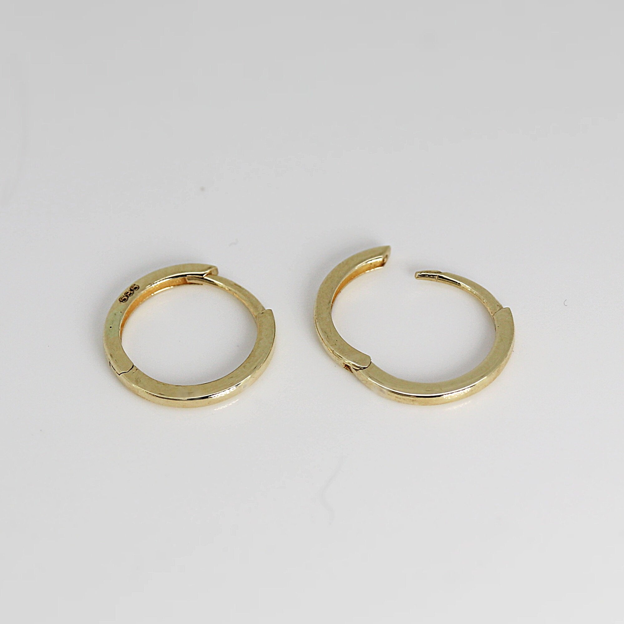 14k Solid Gold Huggie Mini Hoops