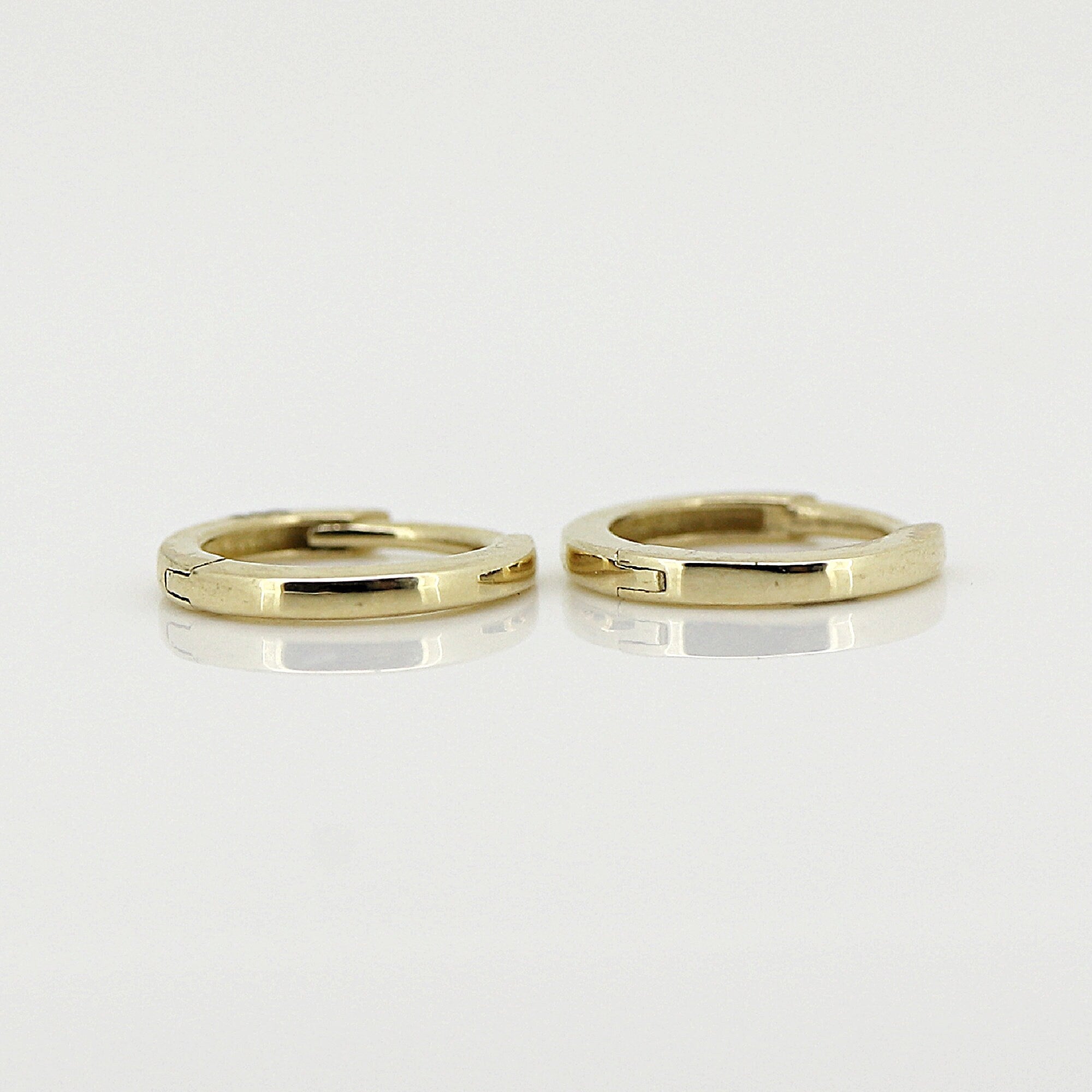 14k Solid Gold Huggie Mini Hoops