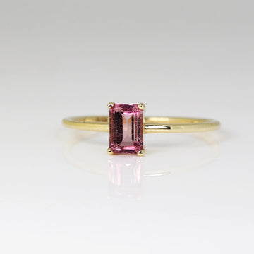 14k Gold Pink Tourmaline Ring