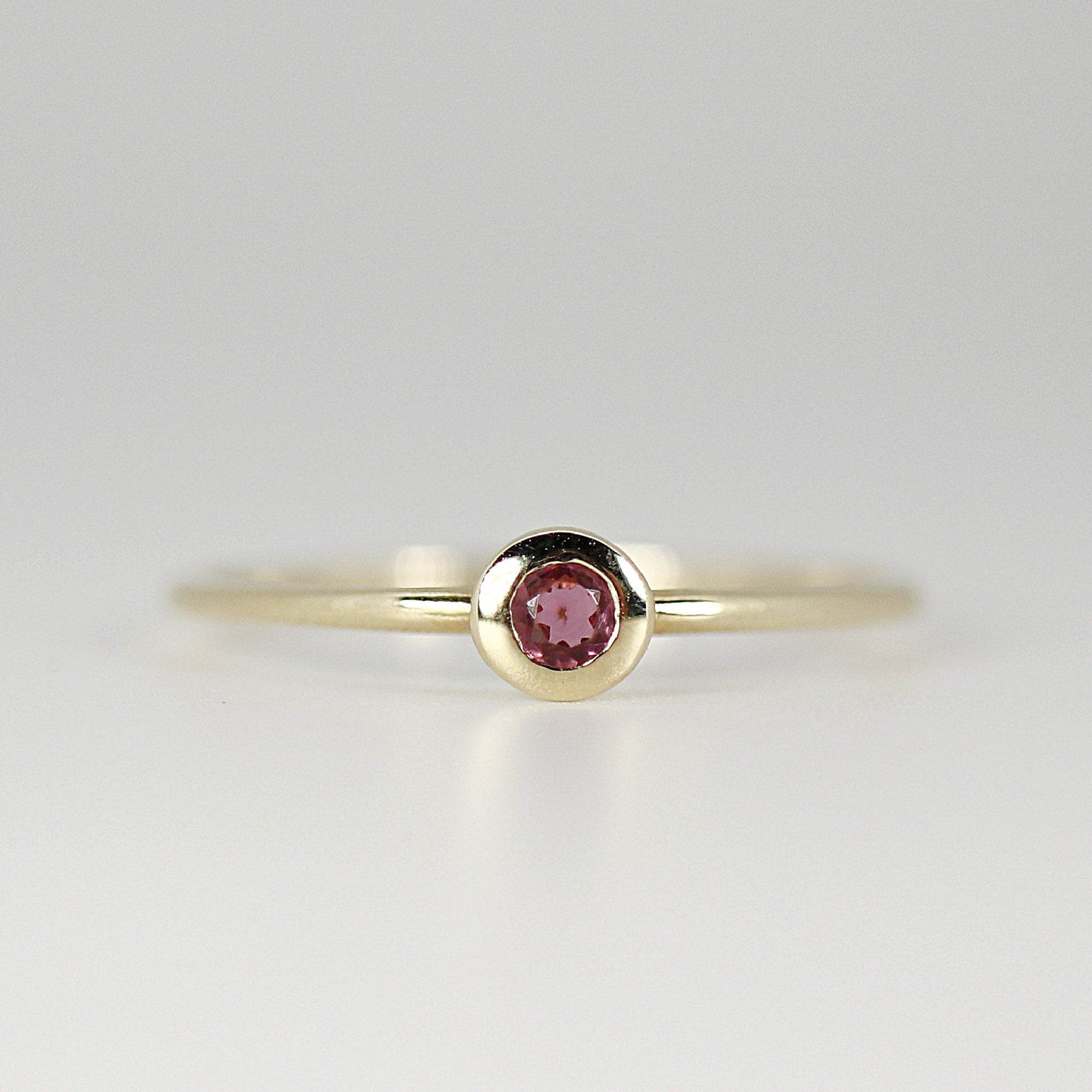 Dainty Pink Tourmaline Ring