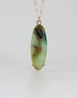 Solid Gold Genuine Opal Necklace