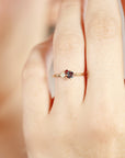 Dainty Cluster Ring, Gemstone Promise Ring with Alexandrite, Opal, Ruby