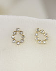 Diamond Teardrop Earrings, 14k Solid Gold Diamond Stud Earrings, Christmas Gift, Dainty Drop Studs, Minimalist Studs Earrings, Single/Pair