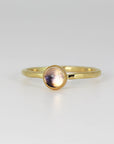 14k Gold Moonstone Ring, Moonstone Minimalist Ring, Dainty Rainbow Moonstone Promise Ring, Minimalist Gemstone Ring, Iridescent Ring