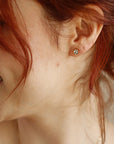 14k Gold Aquamarine Stud Earrings