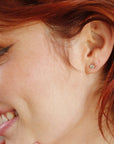 0.20 Ct Grey Diamond Earrings 14k Gold