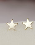 Tiny Star Studs 14k Solid Gold, Second Hole Studs, Single / Pair, Delicate Gold Star Stud Earrings, Celestial Star Earrings, Gift For Her