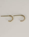 Tiny Twisted Huggie Hoops, 14k Gold Hoop Earrings