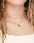 14k Gold Filled Heart Locket Necklace, Memorial Locket Necklace
