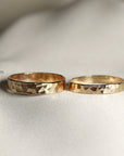 Hammered Gold Filled Ring, 3mm or 4mm Wide Band