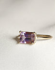 Emerald Cut Ametrine Ring, Purple Engagement Ring, Purple Stone Ring, Anniversary Ring