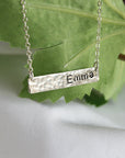 Personalized Gold or Sterling Silver Bar Necklace, Gold or Silver Custom Name Necklace